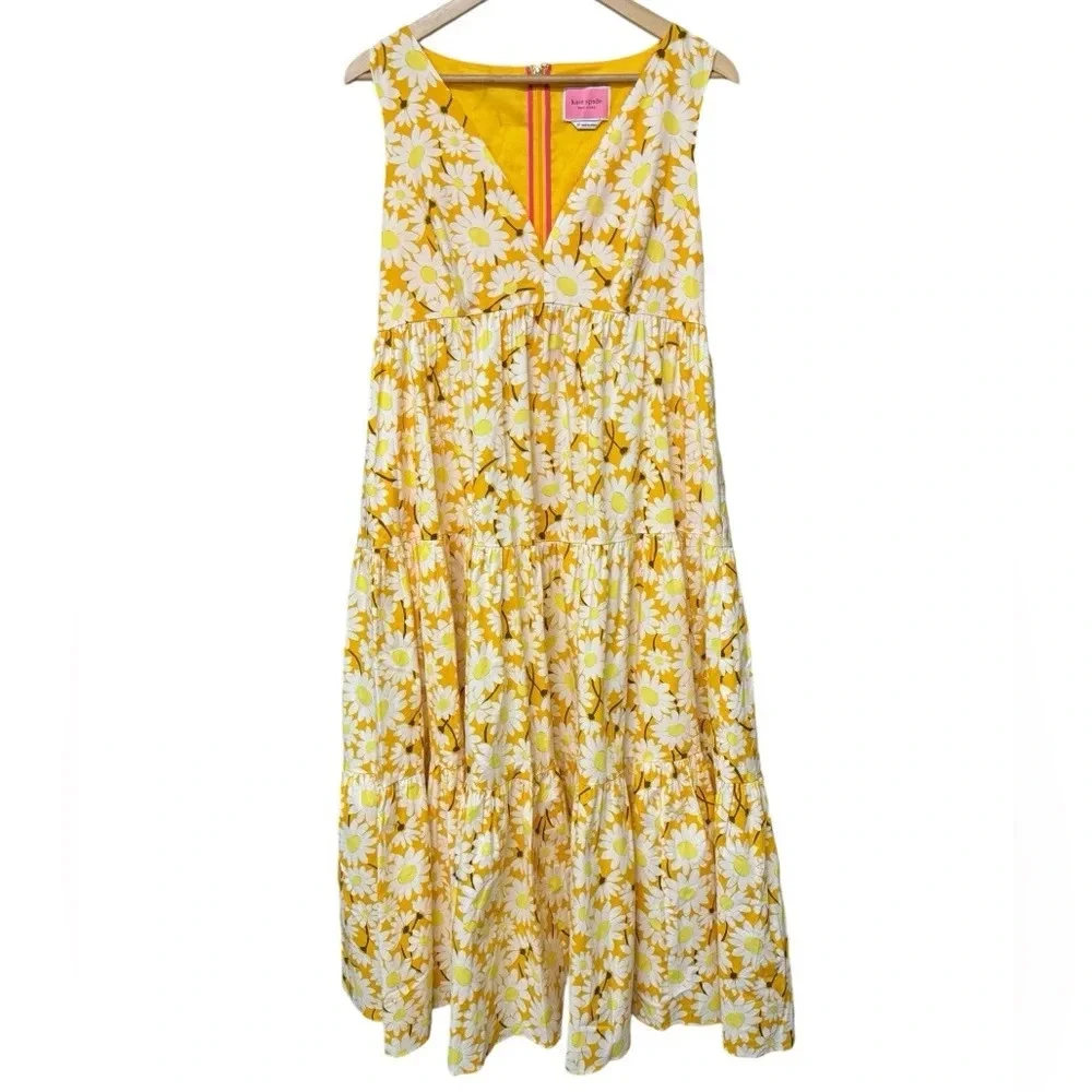 NWT Kate Spade Kate Daisy Poplin Vineyard Midi